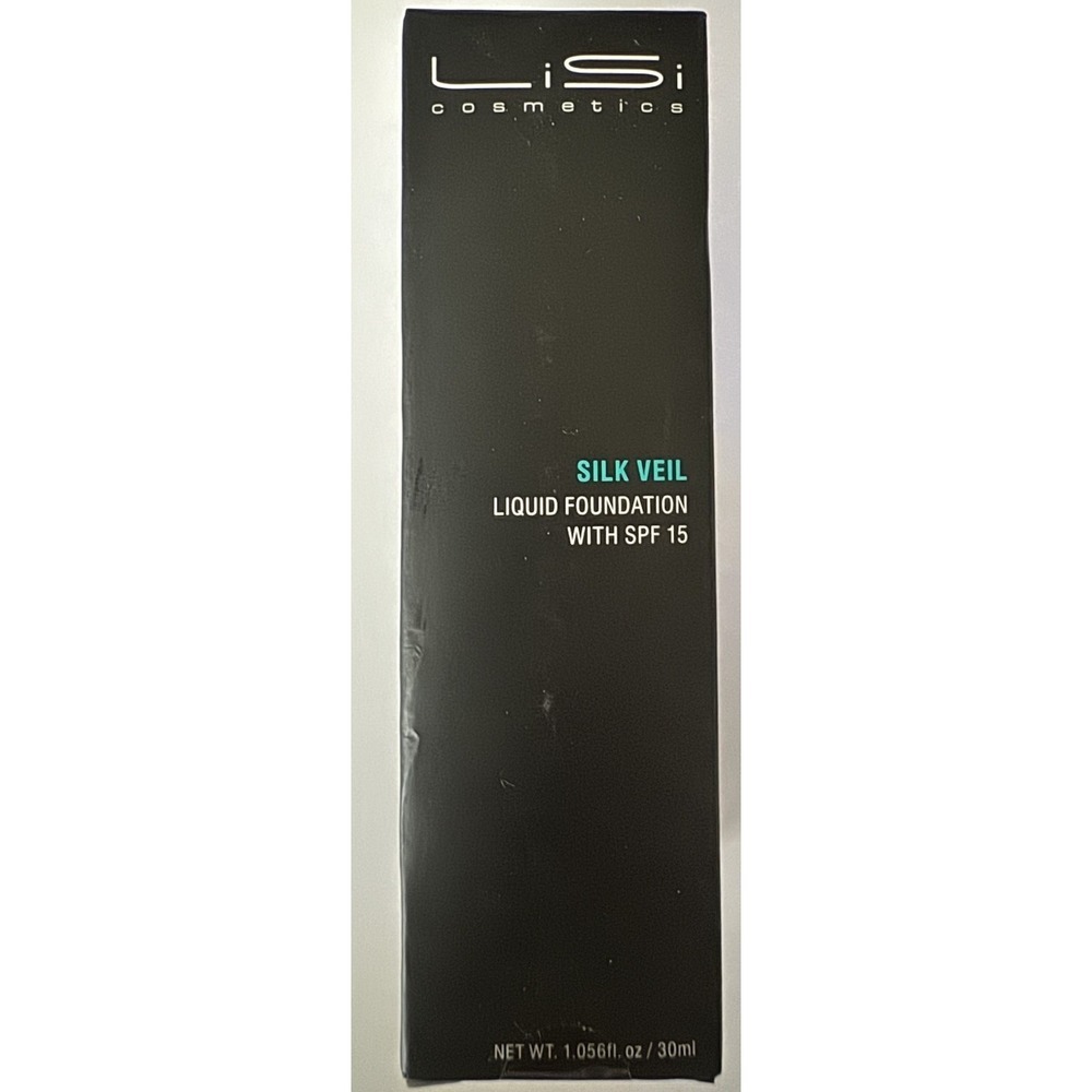 Lisi Cosmetics Silk Veil Liquid Foundation 100 w/ SPF 15 NIB 1.05 fl oz